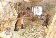 Carl Larsson In the Carpenter Shop Germany oil painting artist